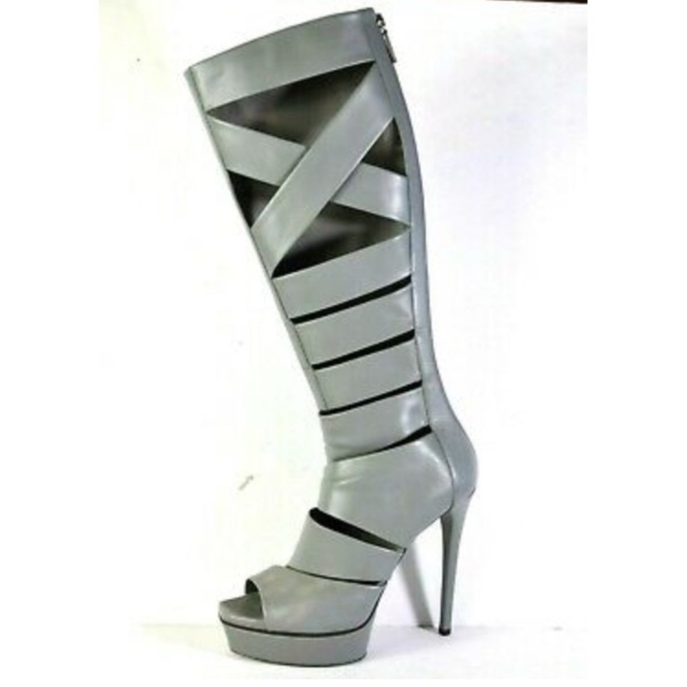 Gucci Helena Cut Out Pattern Calfskin Boots size 8.5 - Picture 6 of 6